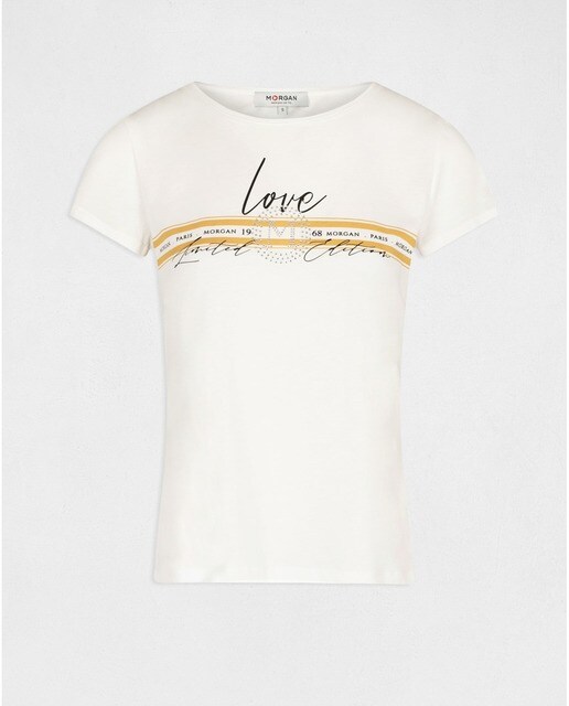 Camiseta de mujer de manga corta con mensaje · Morgan · El Corte Inglés