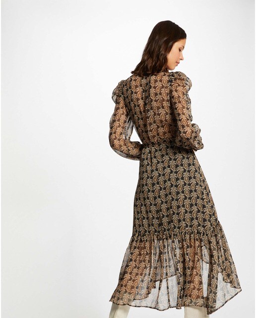 Vestido midi cruzado con estampado · Morgan · El Corte Inglés