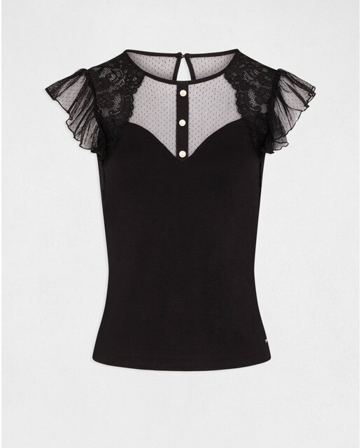 Camiseta de mujer de manga corta con volantes · Morgan · El Corte Inglés