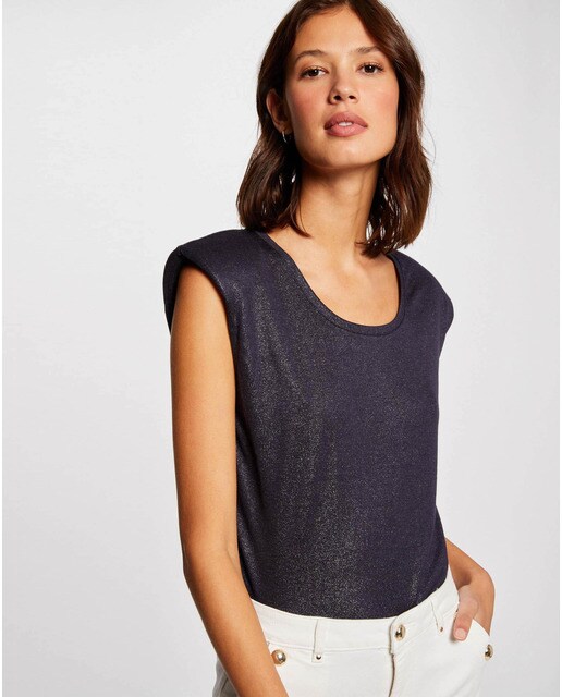 Camiseta de mujer de manga corta con hombreras · Morgan · El Corte Inglés
