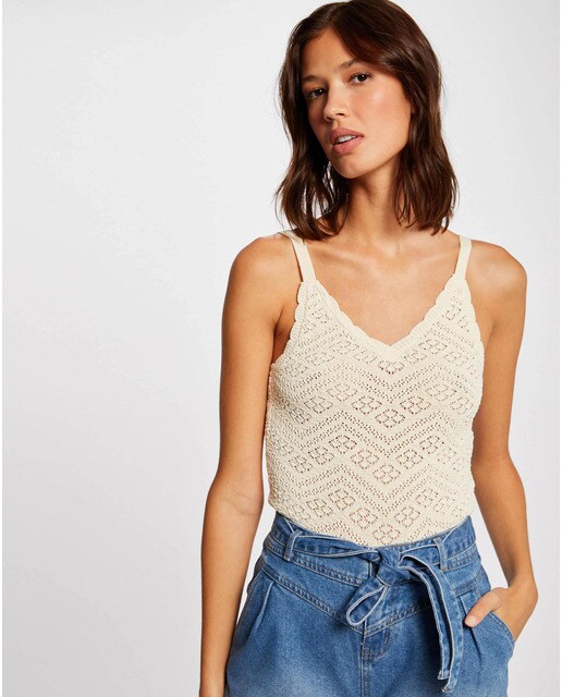 Top de mujer de punto con detalles calados · Morgan · El Corte Inglés