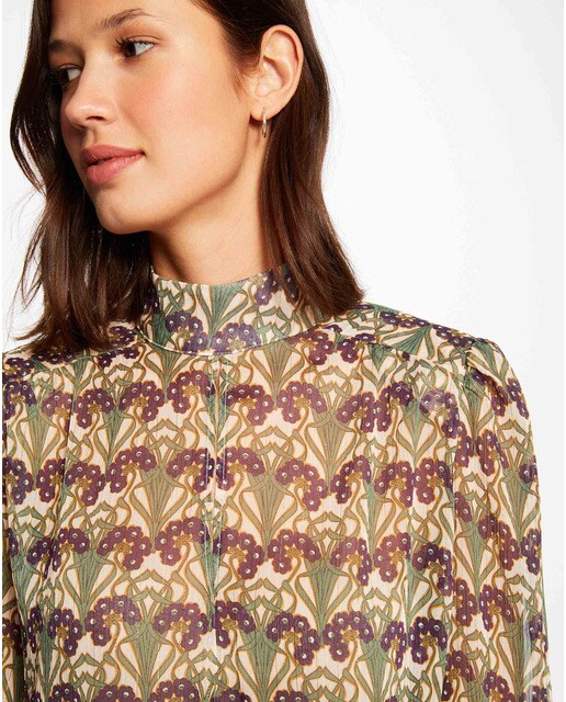 Blusa de mujer de cuello alto con estampado floral · Morgan · El Corte  Inglés