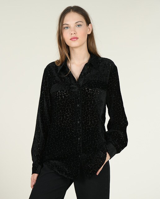 camisa terciopelo mujer