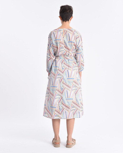 Vestido midi con estampado y lazada · Lili Sidonio · El Corte Inglés