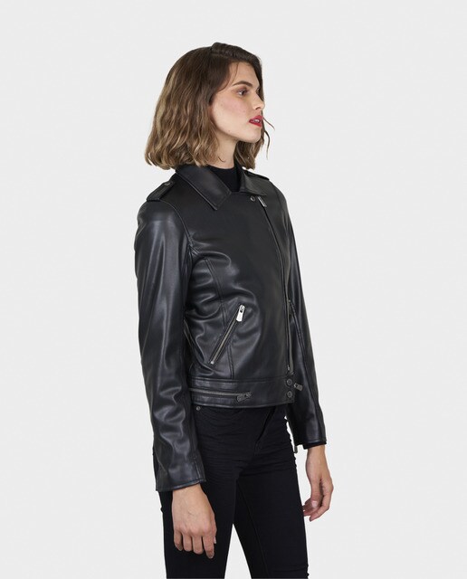 Cazadora de mujer de polipiel tipo biker · Kaporal · El Corte Inglés
