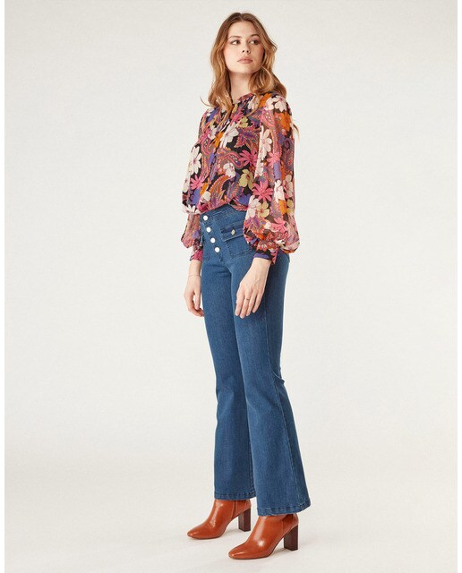 Vaquero de campana de mujer de pernera ancha estilo flare · Naf Naf · El Corte  Inglés