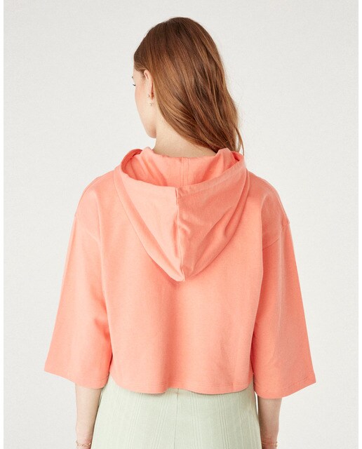 Sudadera con capucha de mujer corta y lisa · Naf Naf · El Corte Inglés