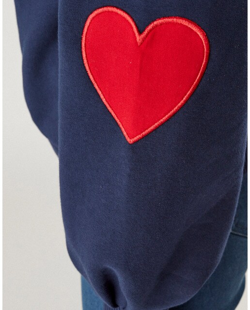 Sudadera de mujer de cuello redondo con detalle de corazones · Naf Naf · El  Corte Inglés