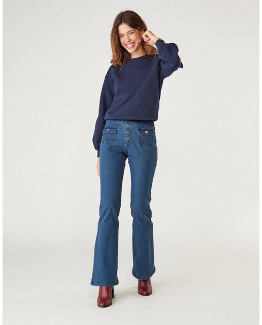 Sudadera de mujer de cuello redondo con detalle de corazones · Naf Naf · El  Corte Inglés