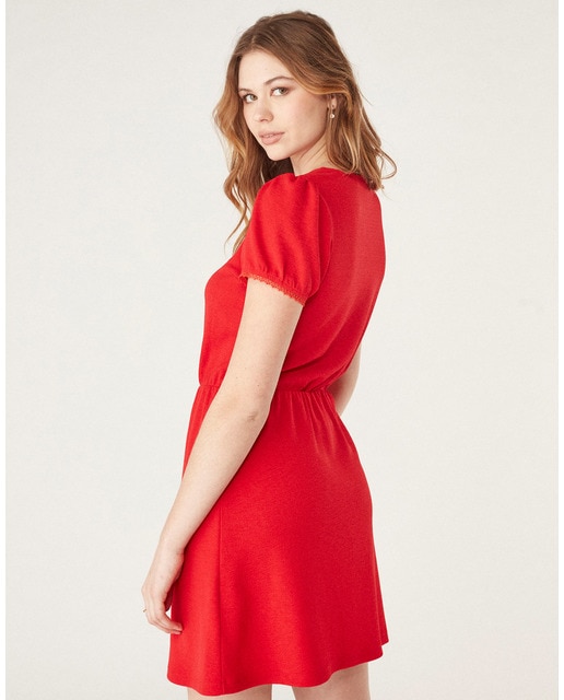Vestido corto con puntillas · Naf Naf · El Corte Inglés