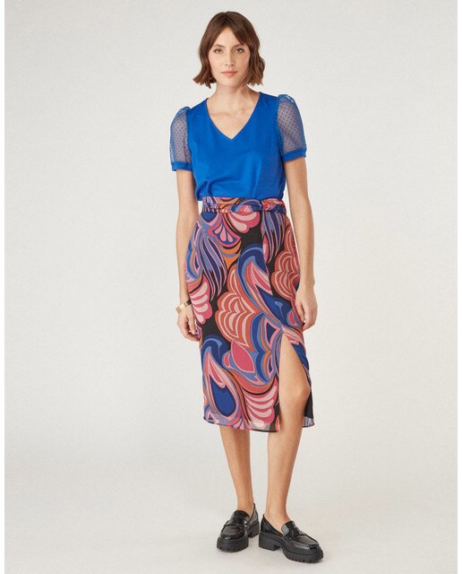 Blusa de mujer de manga corta de plumeti · Naf Naf · El Corte Inglés