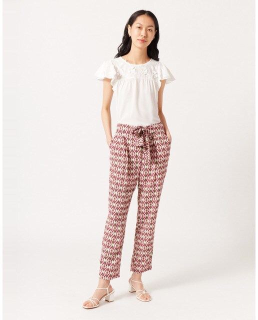 Pantalón palazzo blanco NAF NAF