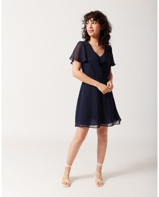 Vestido corto fluído con escote de pico · Naf Naf · El Corte Inglés