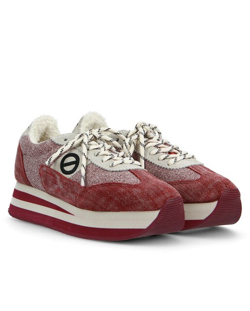 Zapatillas deportivas de mujer de tejido color rojo · No Name · El Corte  Inglés