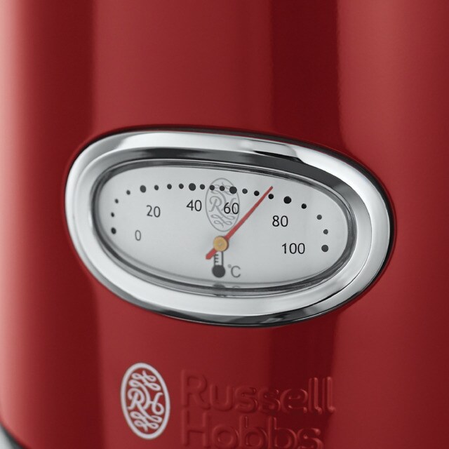 Hervidor Retro Russell Hobbs Rojo con indicador de Hervidor Retro Ribbon Red | Russell Hobbs España
