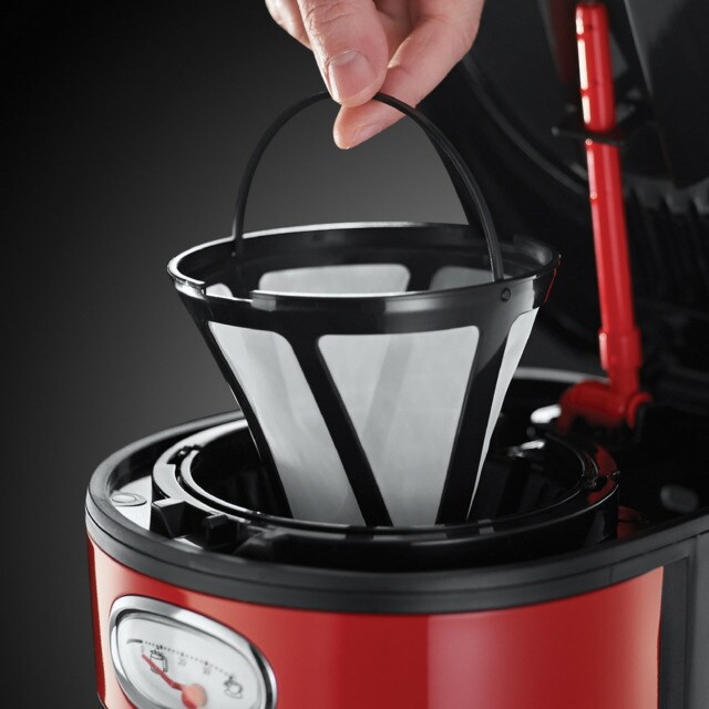 Cafetera Retro Russell Hobbs Roja con jarra de cristal · El Corte Inglés