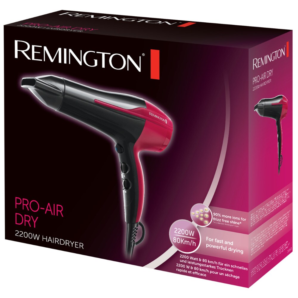 Secador Remington PRO Air Dry con generador iónico, 3 temperaturas y 2  velocidades · El Corte Inglés