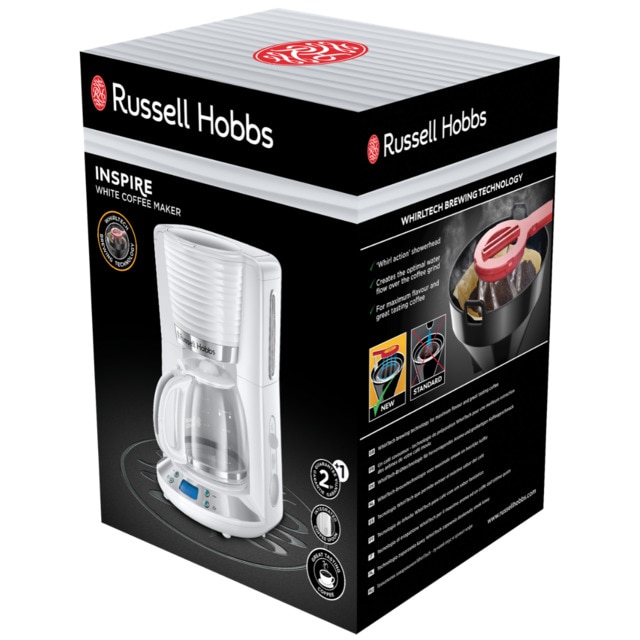 Cafetera Russell Hobbs Inspire Blanca con Jarra de Vidrio de 1.25 litros ·  El Corte Inglés