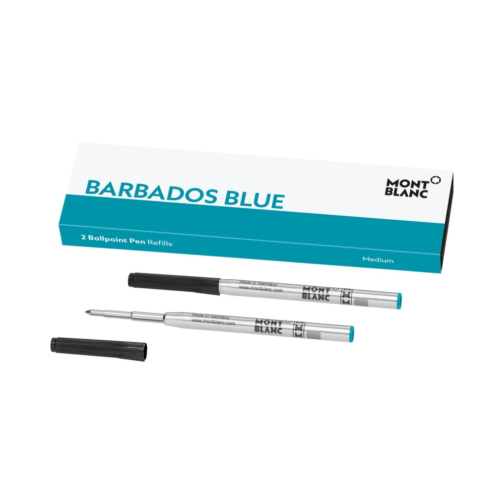 Recambio bolígrafo Montblanc (2uds.) barbados blue para bolígrafo mediano Azul-1