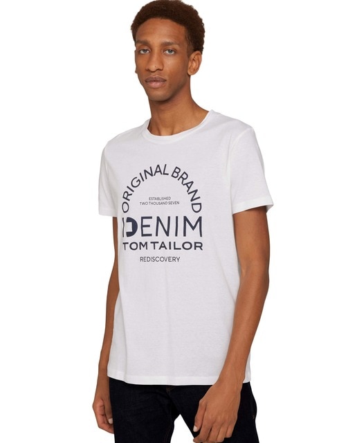 Camiseta de hombre de manga corta con dibujo frontal · Tom Tailor · El Corte  Inglés
