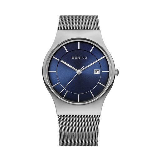 Imagen 0 de Reloj de mujer Bering 11938-003 CLASSIC con esfera azul y brazalete de malla milanesa