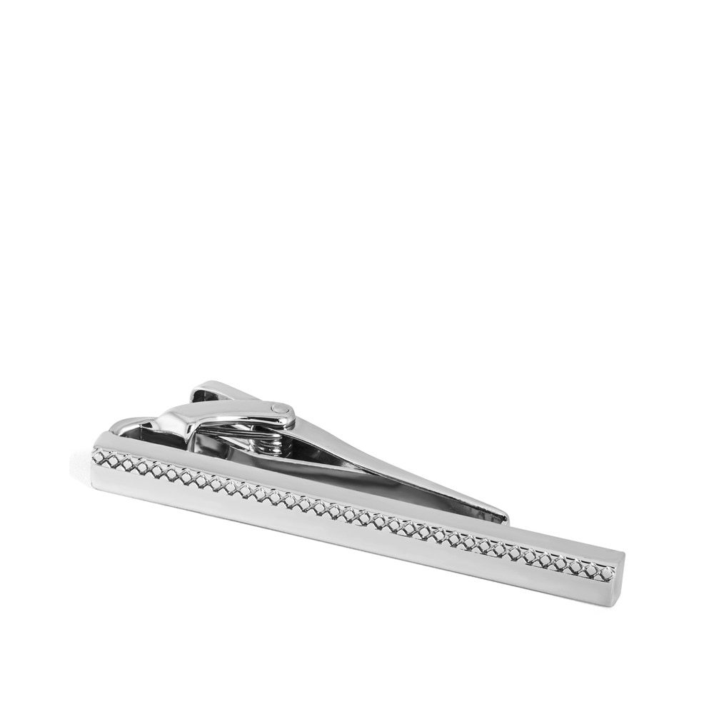 Imagen 0 de Pasador de corbata Zen de rodio en color plata Plata