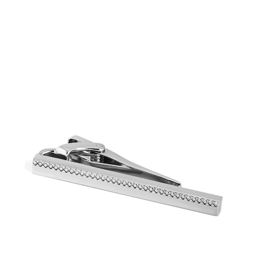 Imagen 0 de Pasador de corbata Zen de rodio en color plata