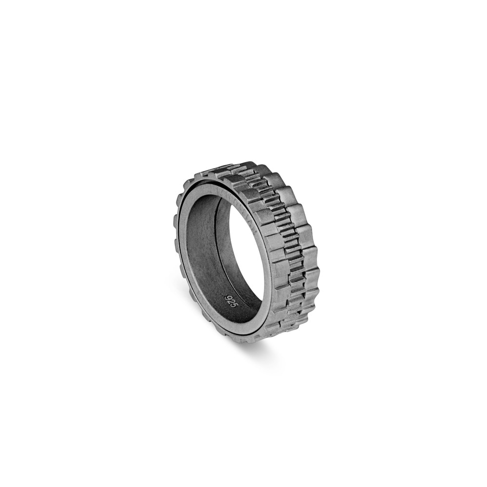 Imagen 0 de Anillo Tateossian mecánico estratificado en plata de ley Plata