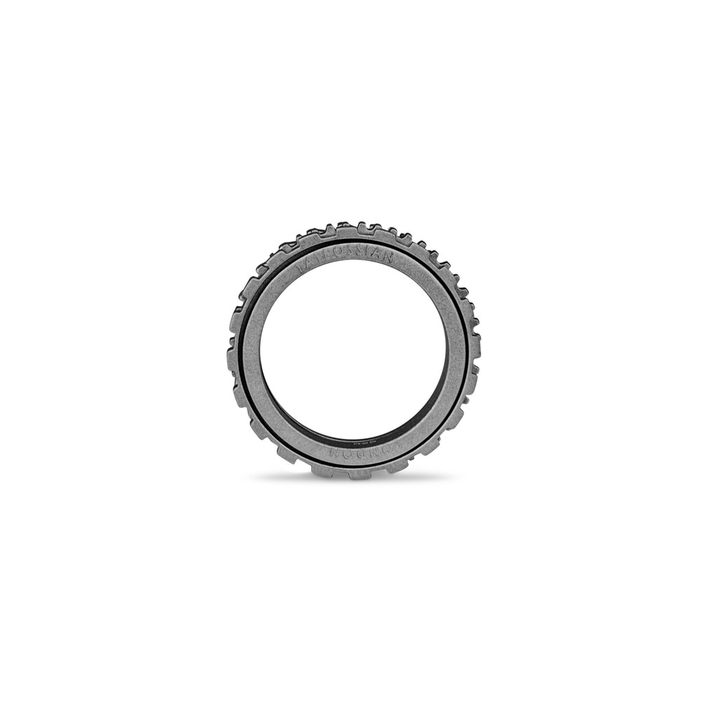 Anillo Tateossian mecánico estratificado en de ley - Plata Plata-2