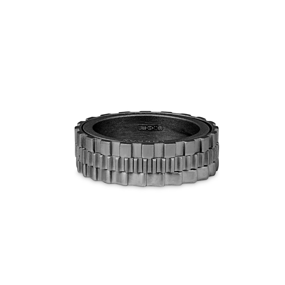 Anillo Tateossian mecánico estratificado en de ley - Plata Plata-3