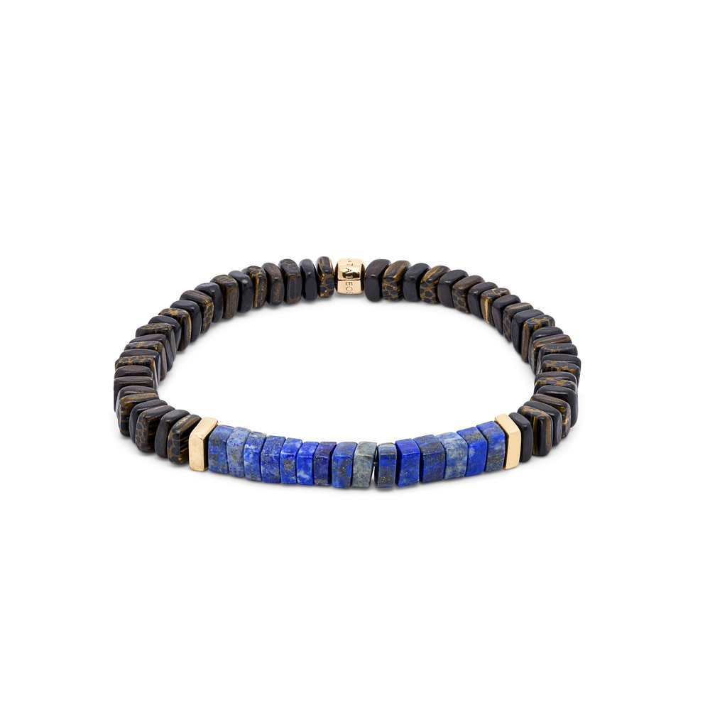 Imagen 0 de Pulsera Tateossian Legno Lapislázuli en plata de primera ley Azul