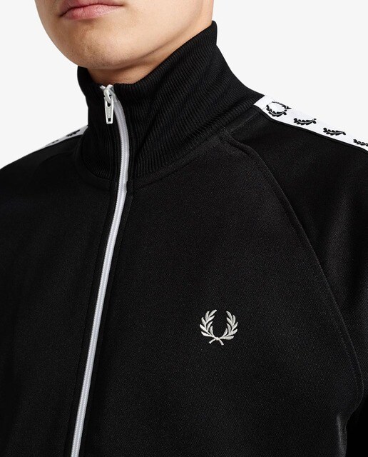 Sudadera de hombre en negro con cremallera · FRED PERRY · El Corte Inglés