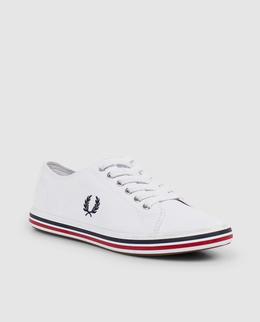 Zapatillas de lona de hombre en blanco con logotipo · FRED PERRY · El Corte  Inglés
