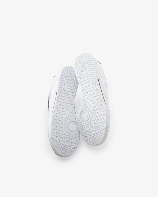 Zapatillas de piel unisex Fred Perry en blanco con talón en marino · FRED  PERRY · El Corte Inglés