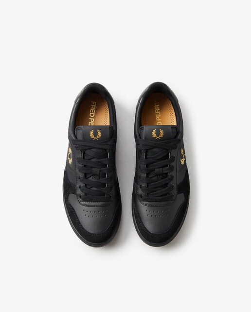 Zapatillas de piel unisex Fred Perry en negro con detalles a contraste · FRED  PERRY · El Corte Inglés