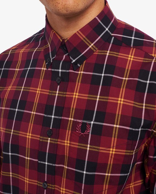 Camisa de hombre regular de cuadros en rojo · FRED PERRY · El Corte Inglés
