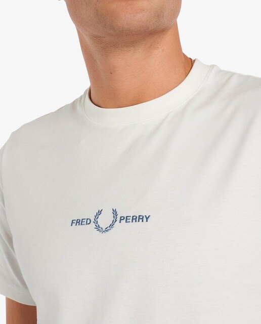 Camiseta de hombre en blanco de manga corta · FRED PERRY · El Corte Inglés