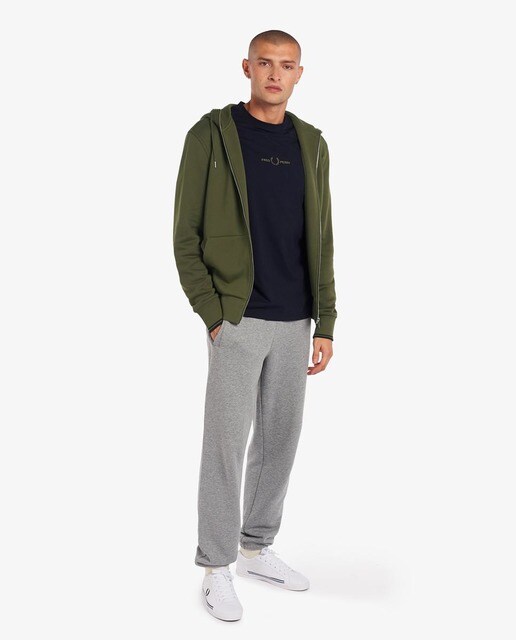 Sudadera de hombre en verde con capucha y cremallera · FRED PERRY · El  Corte Inglés