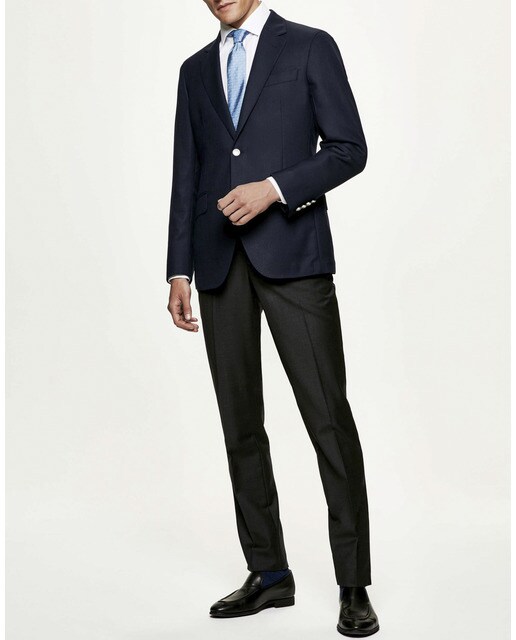 Compra Pantalon vestir classic gris oscuro en SILBON