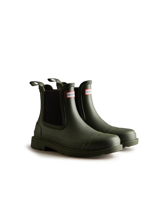 Botas de agua de mujer en color verde con elástico lateral · Hunter · El  Corte Inglés