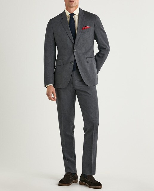 Traje de hombre slim corte sastre liso en color gris · Hackett · El Corte  Inglés