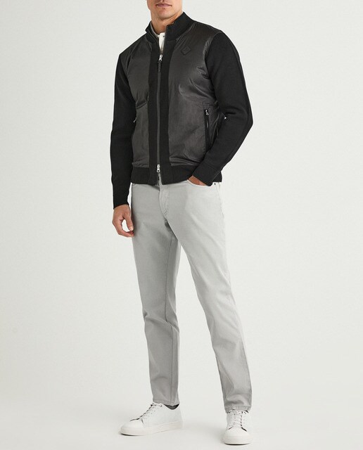 Chaqueta de punto de hombre en color negro con nylon sostenible · Hackett · El  Corte Inglés