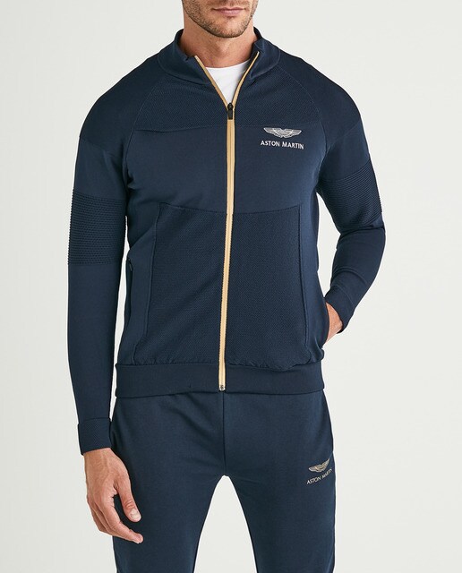 Chaqueta deportiva de hombre AMR en color azul marino con cremallera ·  Hackett · El Corte Inglés