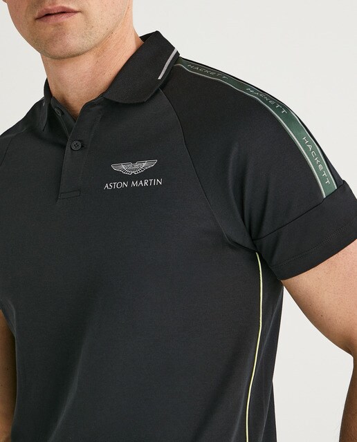 Polo de hombre Aston Martin Racing en color negro de manga corta · Hackett  · El Corte Inglés