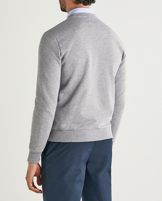 Sudadera de hombre en color gris con cuello redondo · Hackett · El Corte  Inglés