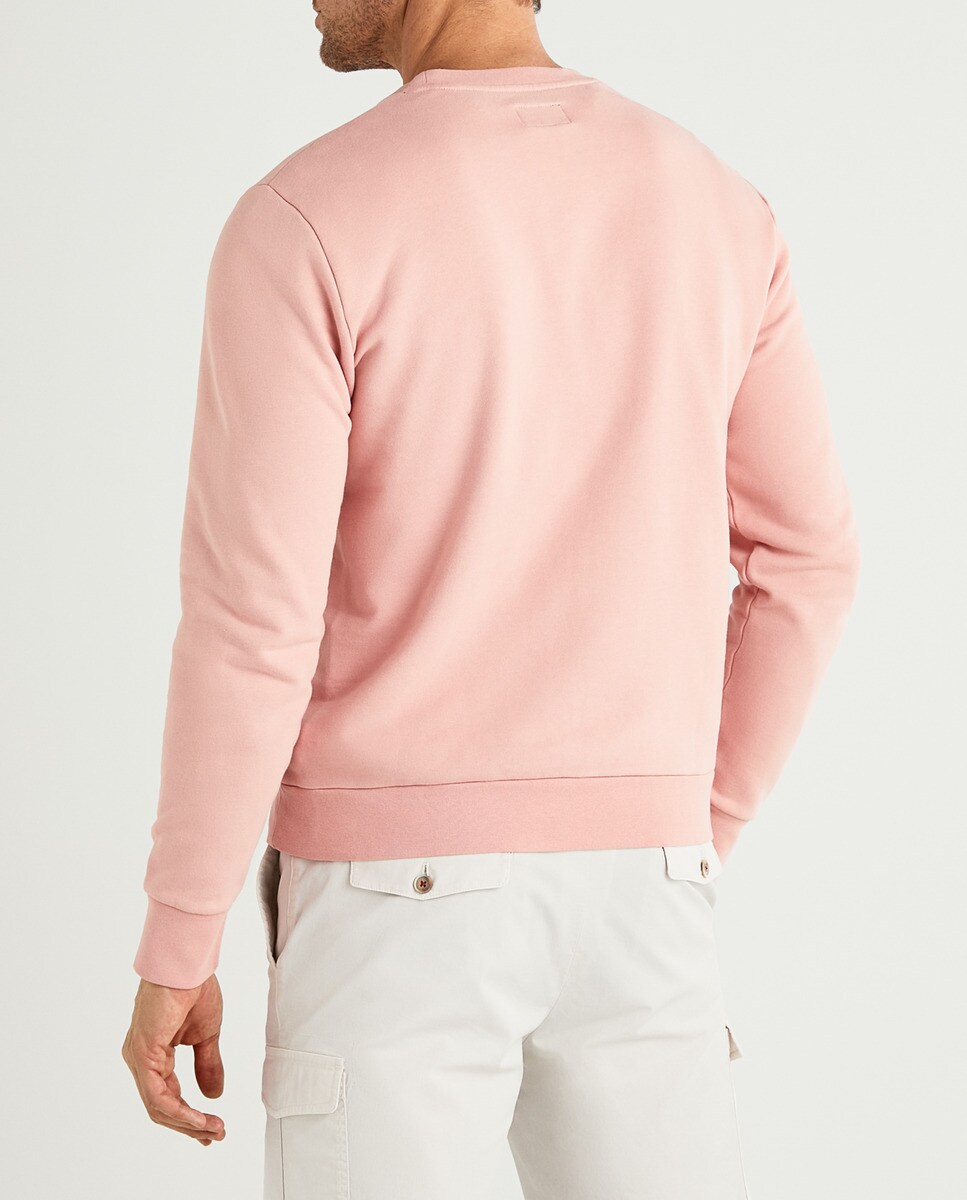 Sudadera de hombre en color rosa con cuello redondo · Hackett · El Corte  Inglés