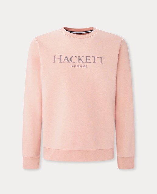 Sudadera de hombre en color rosa con cuello redondo · Hackett · El Corte  Inglés