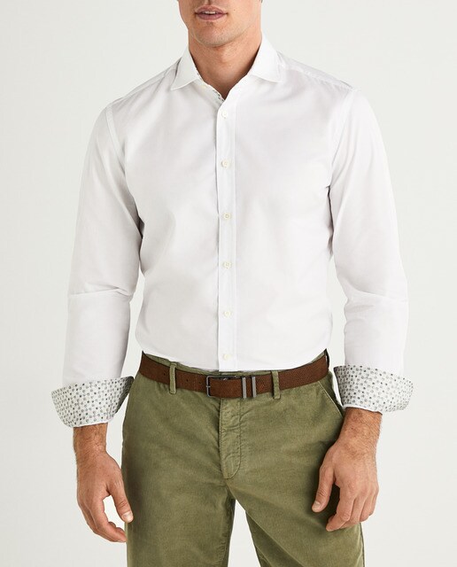 Camisa de hombre slim lisa en color blanco · Hackett · El Corte Inglés