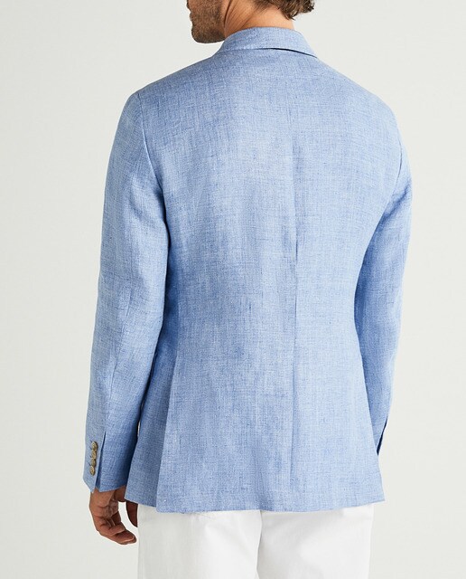 Americana de lino de hombre classic lisa en color azul claro · Hackett · El  Corte Inglés
