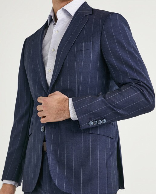 Traje de hombre classic raya diplomática en azul marino · Hackett · El  Corte Inglés